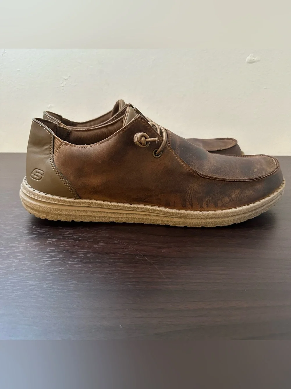 Skechers Melson Ramilo Air-Cooled Memory Foam Leather Lace-Up Oxford Men's 12
